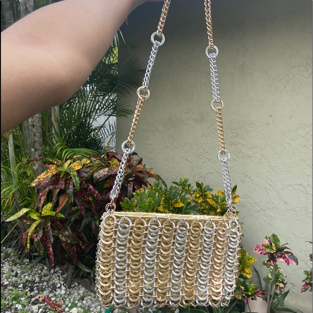Saks Fifth Avenue Vintage Golden/Silver clutch.